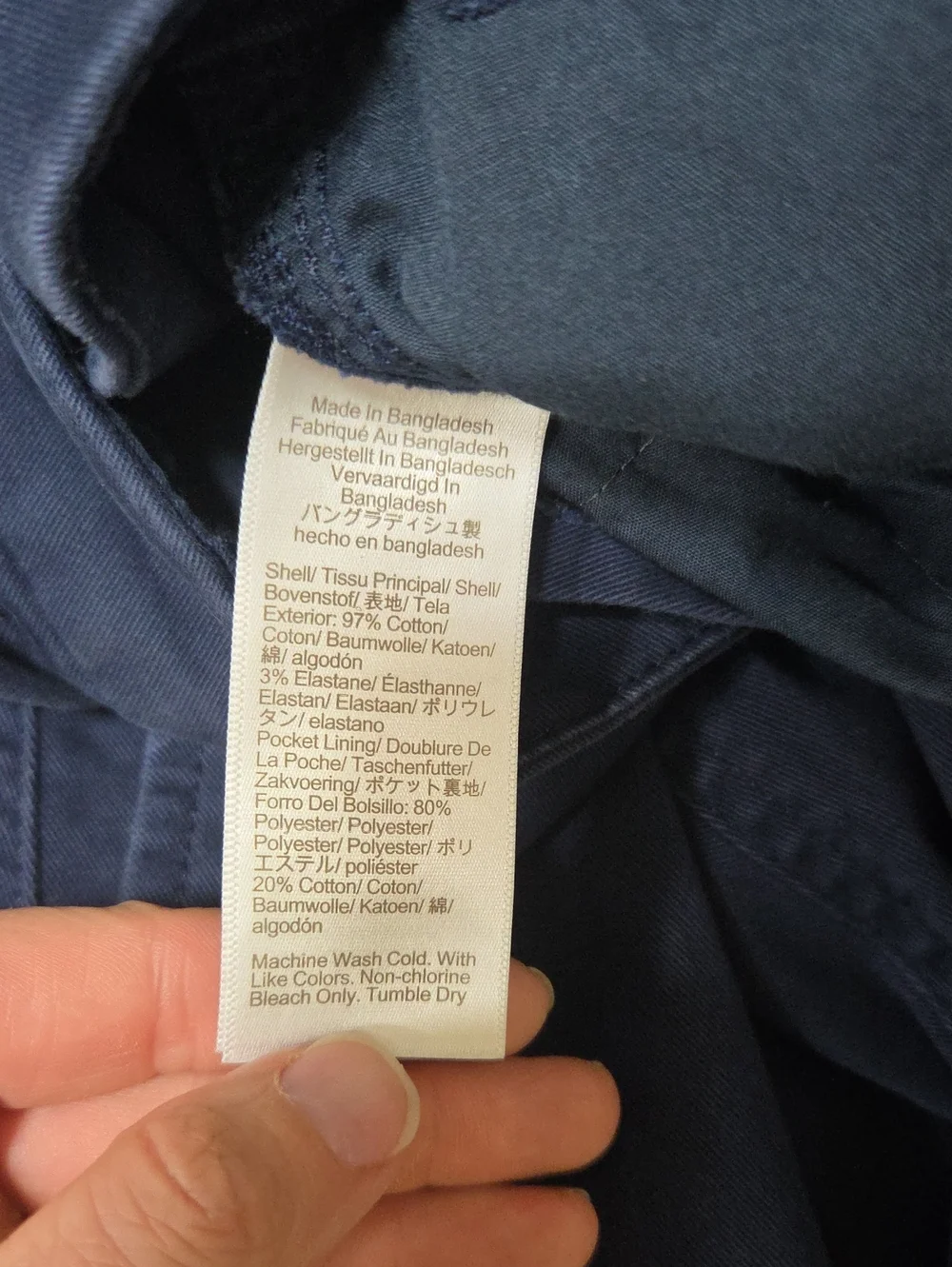 J Crew High Rise Girlfriend Chino Pants Navy Blue Size 8 Classic Stretch